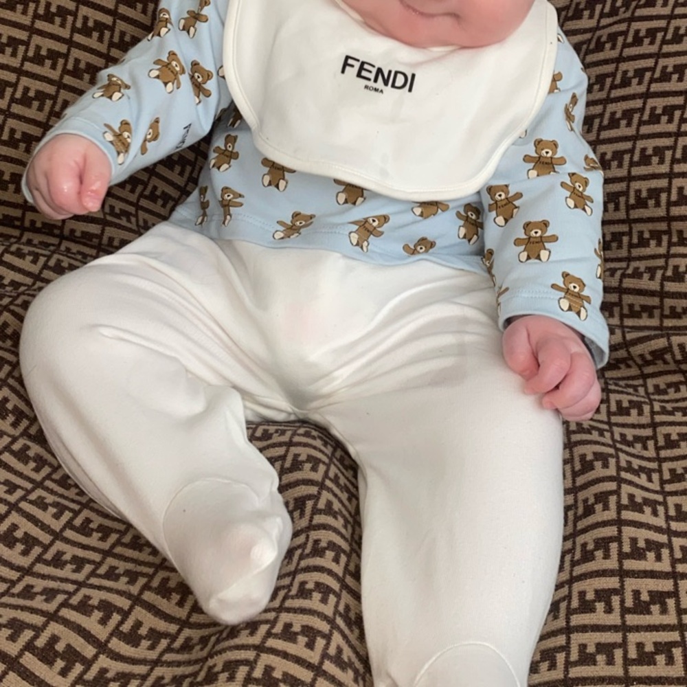 Fendi Baby Outfit with Bear Print